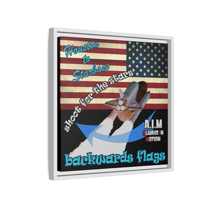 shoot for the stars - framed canvas art (black)