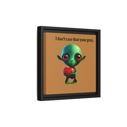I don't care that your grey - framed canvas art (light brown)