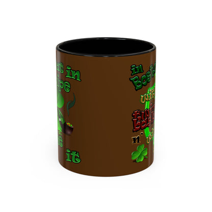 celtics logo - Accent Mug (brown)