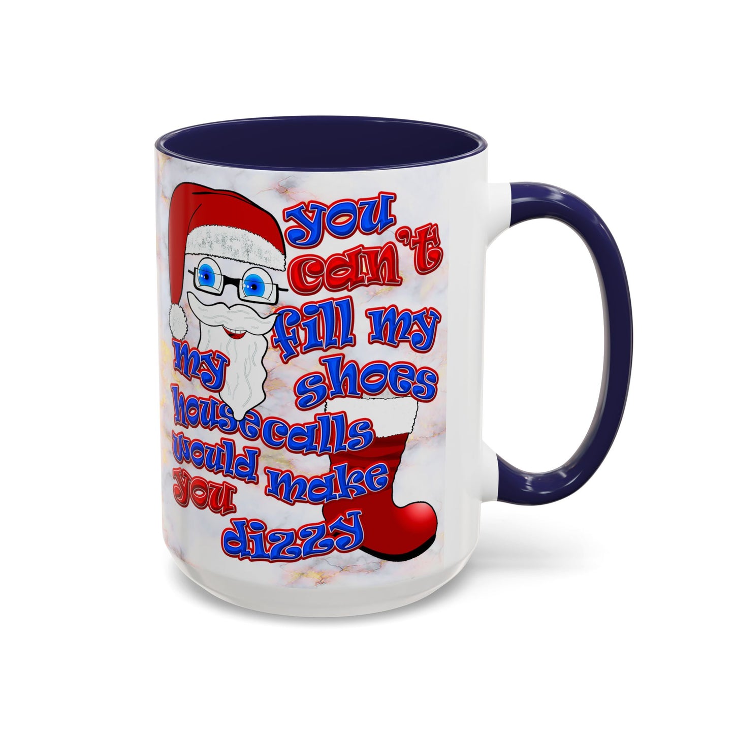 santa's shoes - Accent Mug (white marble)