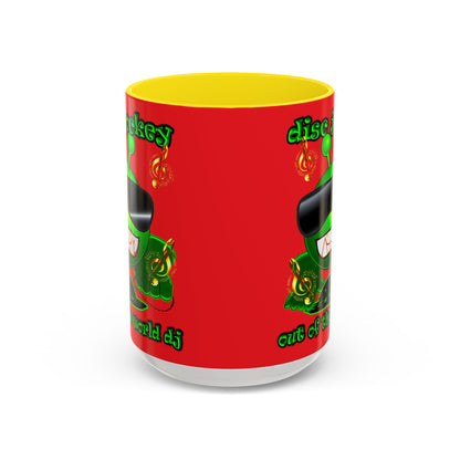 disc jockey - Accent Mug (red)