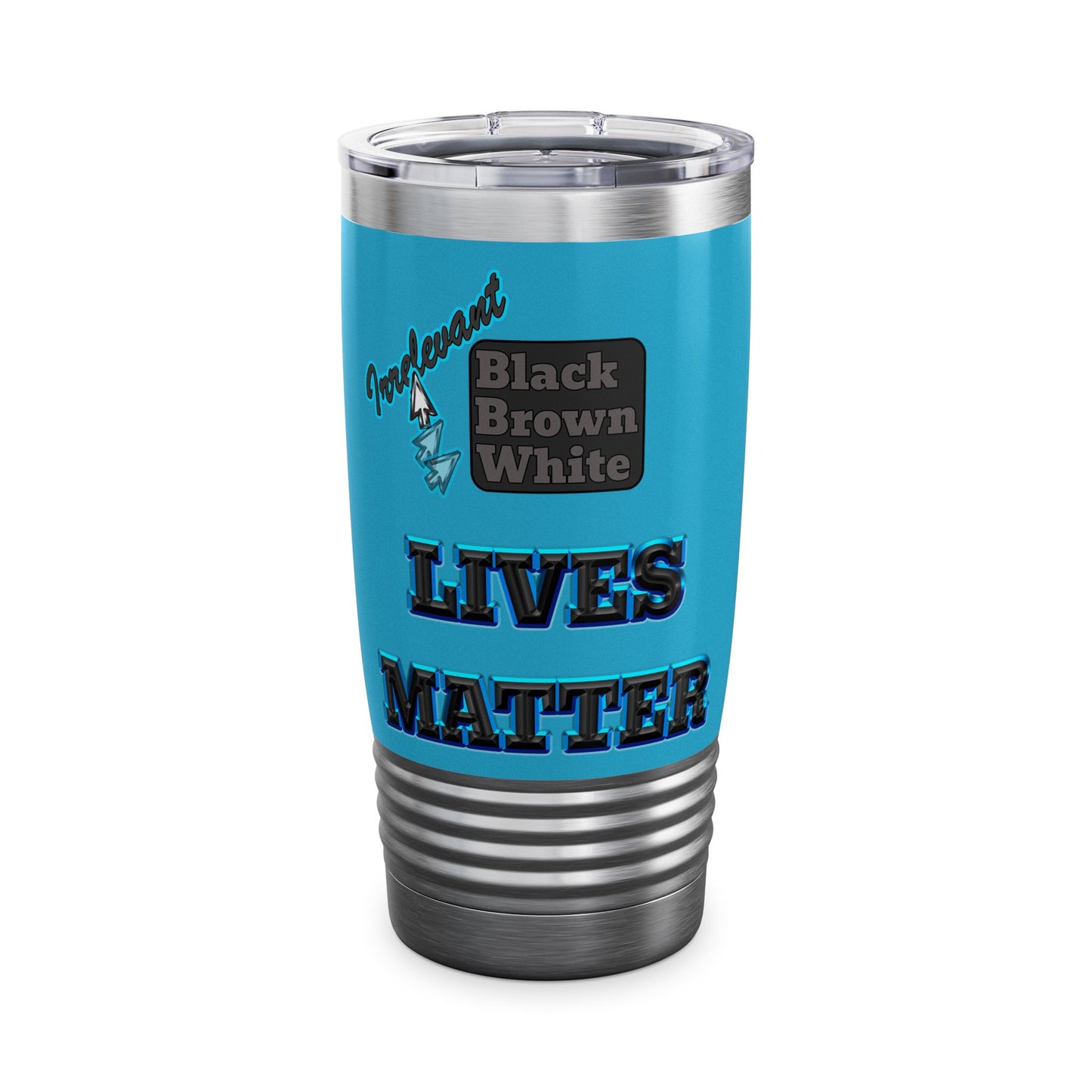 irrelevant - Ringneck Tumbler, 20oz (turquoise)