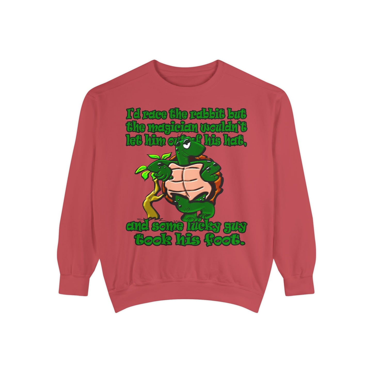 turtle race - Unisex Garment-Dyed Sweatshirt