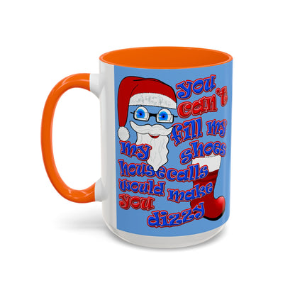 santa's shoes - Accent Mug (light blue)