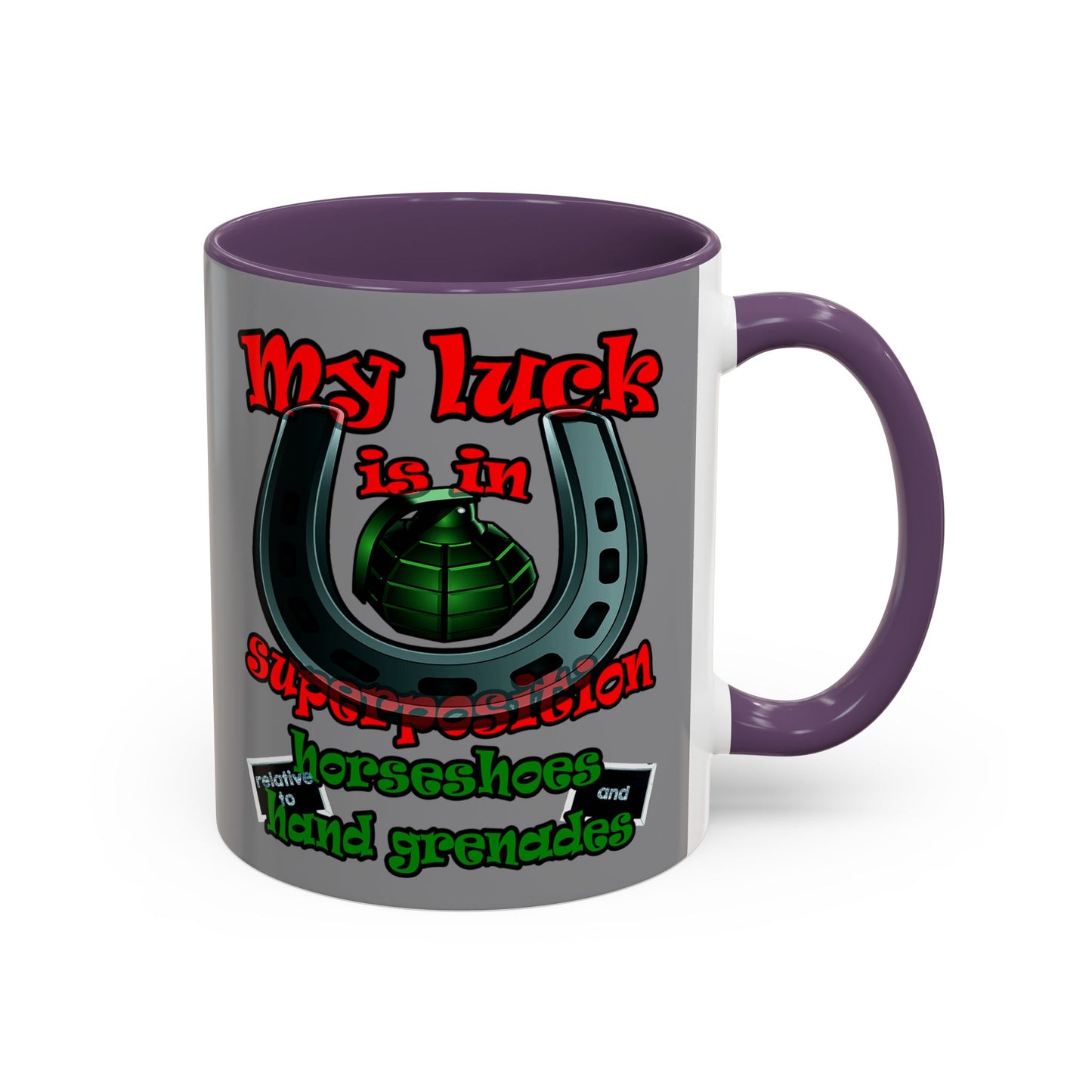 my luck - Accent Mug (grey)