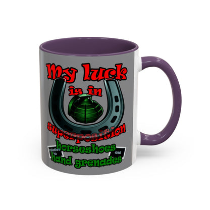 my luck - Accent Mug (grey)