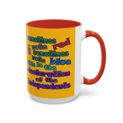 declaration of the independents - Accent Mug (yellow)