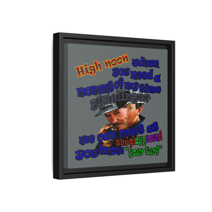 high noon - framed canvas art (dark grey)