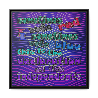 declaration of the independents - framed canvas art (purple wave)