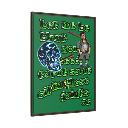 og - framed canvas art (dark green)