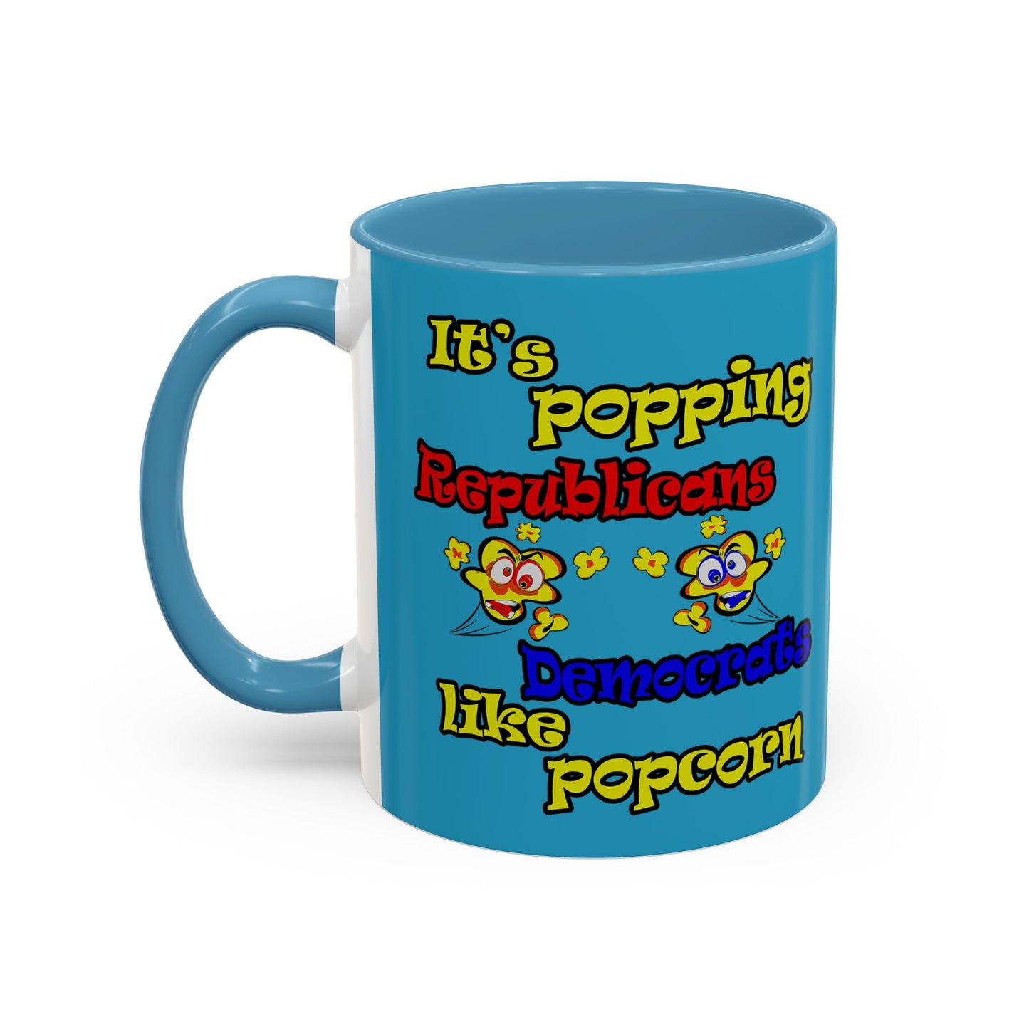 popping like popcorn - Accent Mug (turquoise)