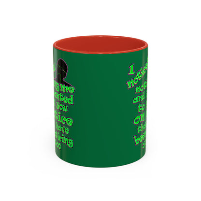 noticed you noticing - Accent Mug (dark green)