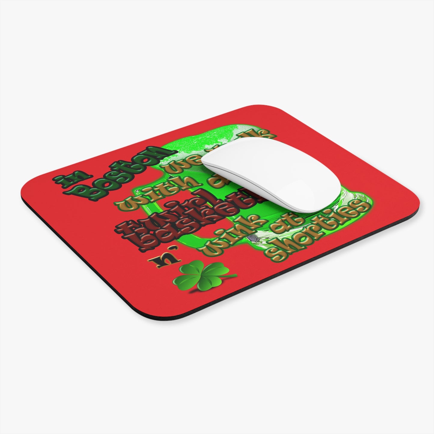 celtics logo - Mouse Pad (Rectangle) (red)