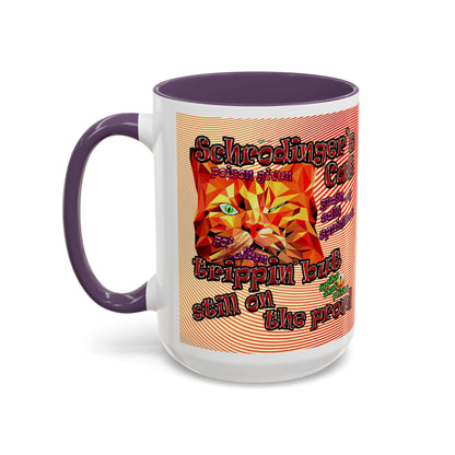 schrodinger's cat - Accent Mug (yellow-orange wave)