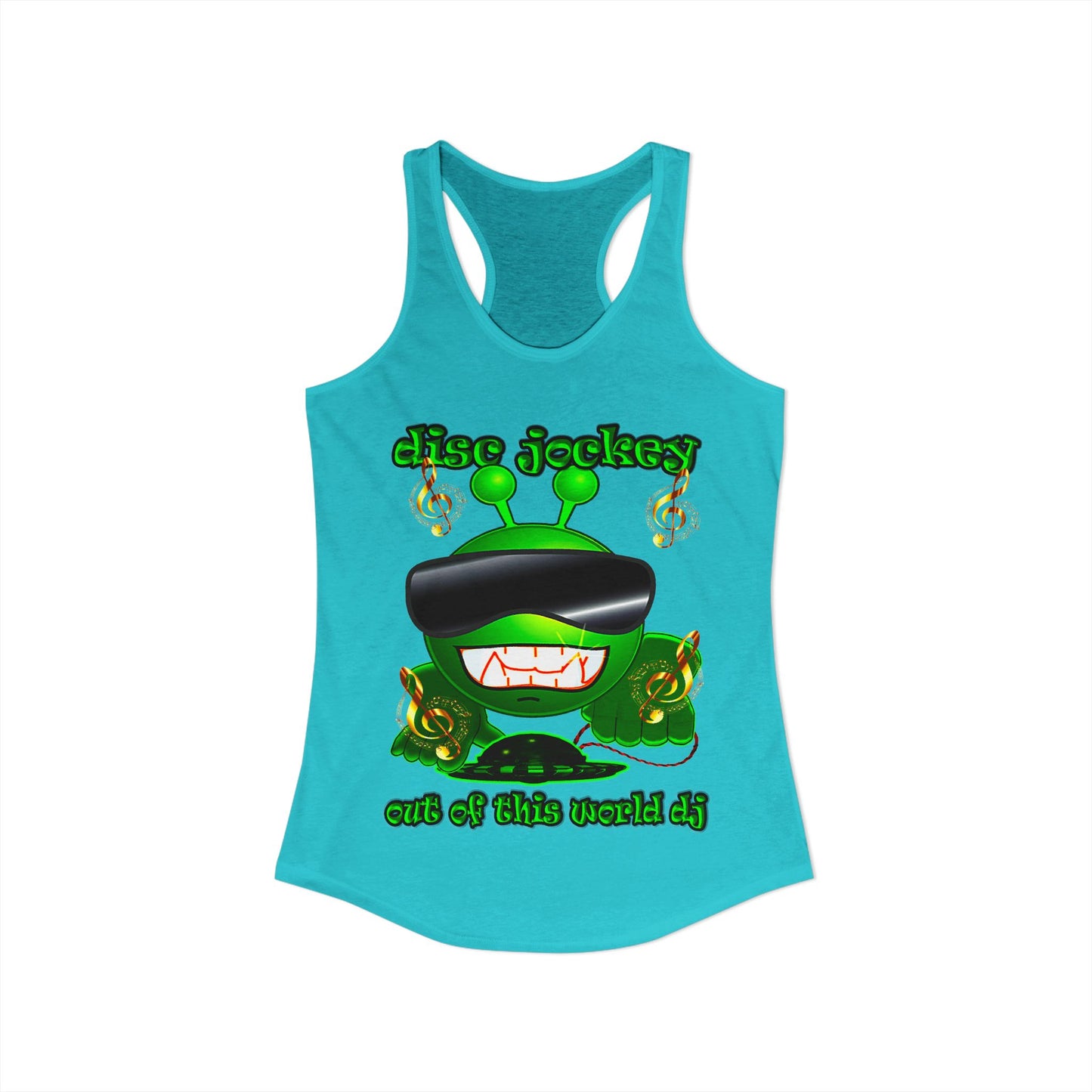disc jockey - Women's Ideal Racerback Tank