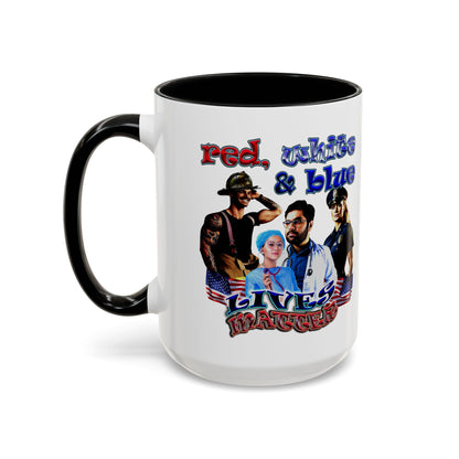 rw&b lives matter - Accent Mug (white)
