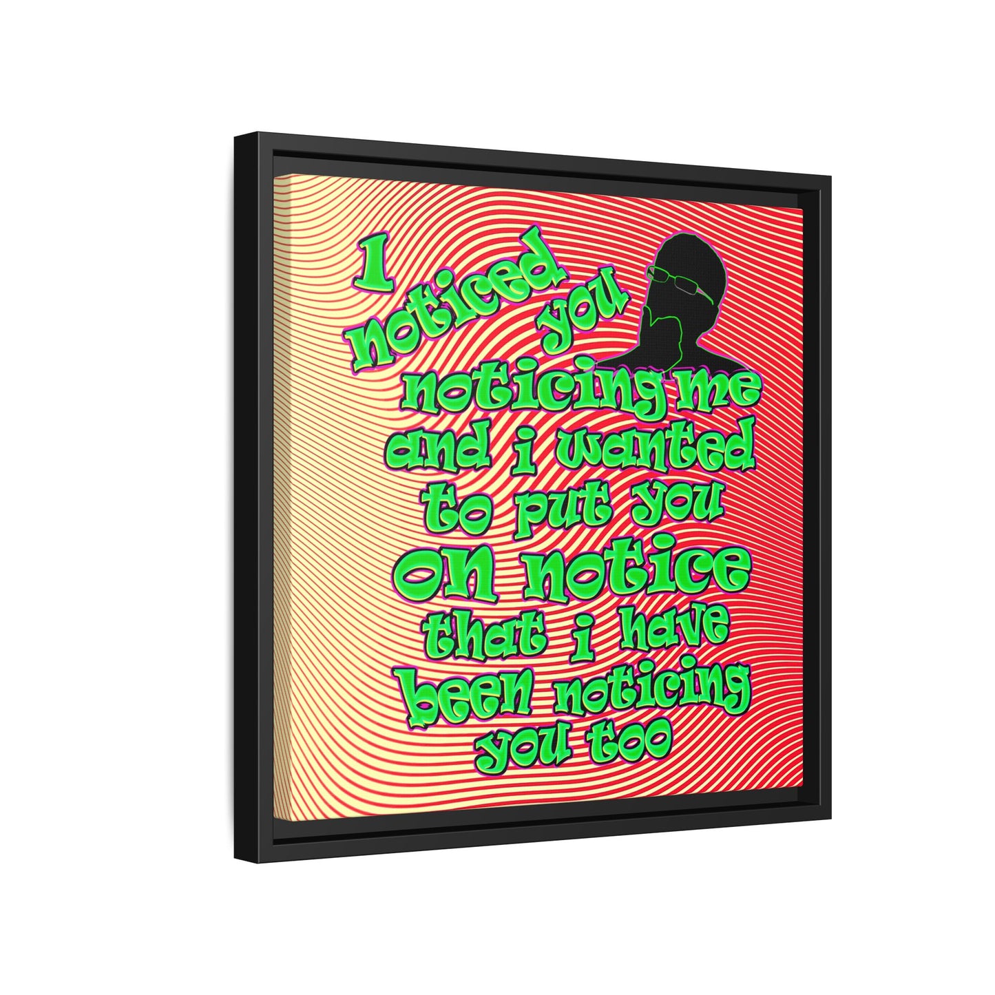 noticed you noticing - framed canvas art (yellow-orange wave)