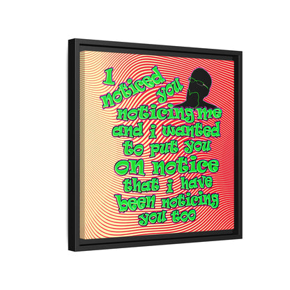 noticed you noticing - framed canvas art (yellow-orange wave)