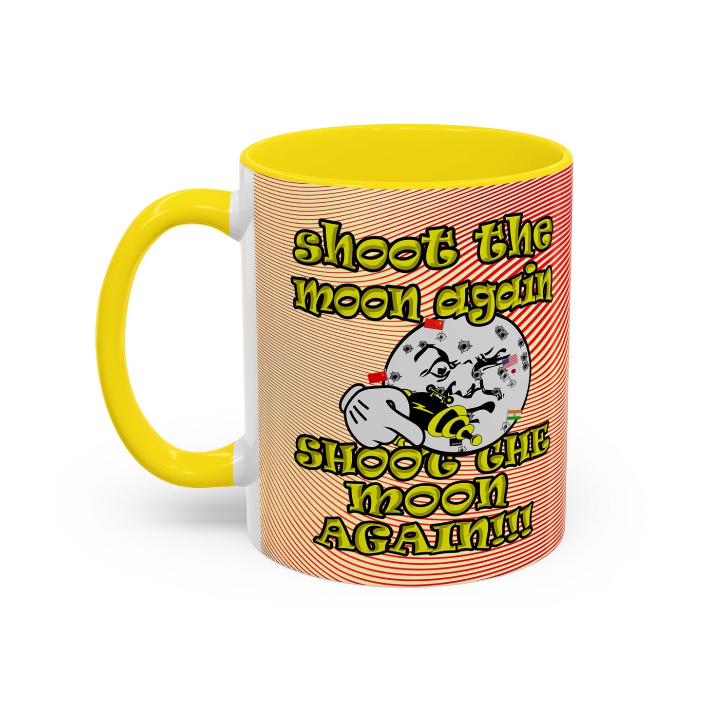 shoot the moon again - Accent Mug (yellow-orange wave)