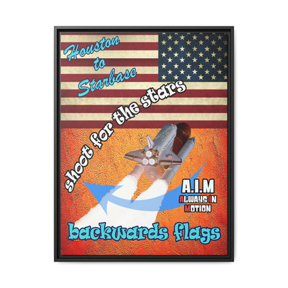 shoot for the stars - framed canvas art (burnt orange)