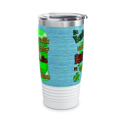 celtics logo - Ringneck Tumbler, 20oz (faded blue)