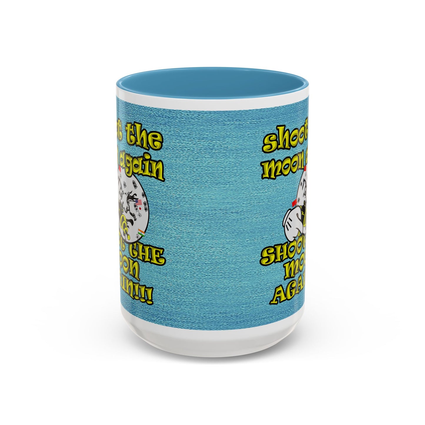 shoot the moon again - Accent Mug (faded blue)