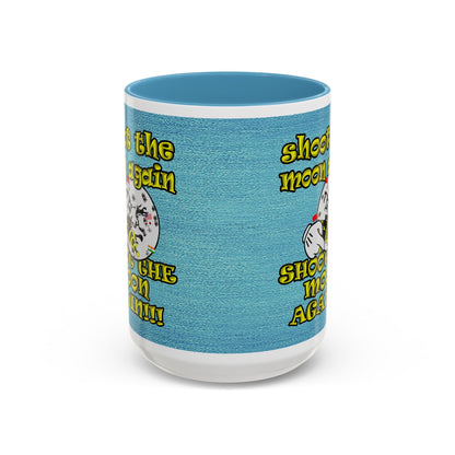 shoot the moon again - Accent Mug (faded blue)