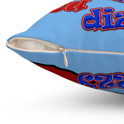 santa's shoes - Spun Polyester Square Pillow - (light blue)
