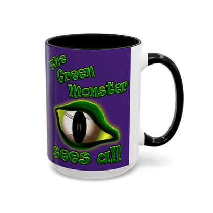 green monster - Accent Mug (purple)
