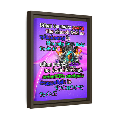 doggystyle - framed canvas art (purple-pink wave)