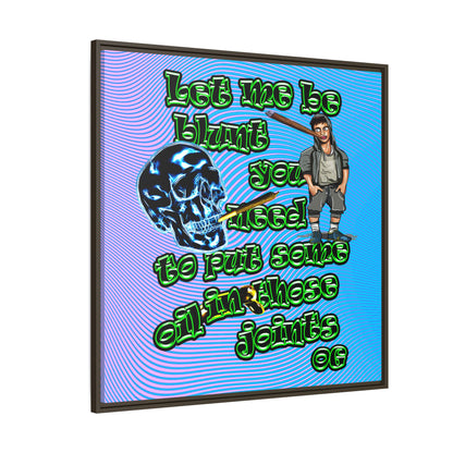 og - framed canvas art (light blue-purple wave)