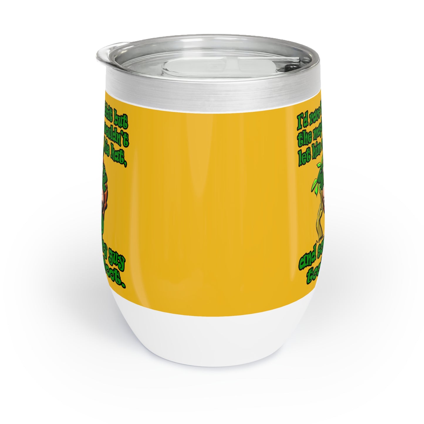 turtle race - Chill Wine Tumbler (yellow)