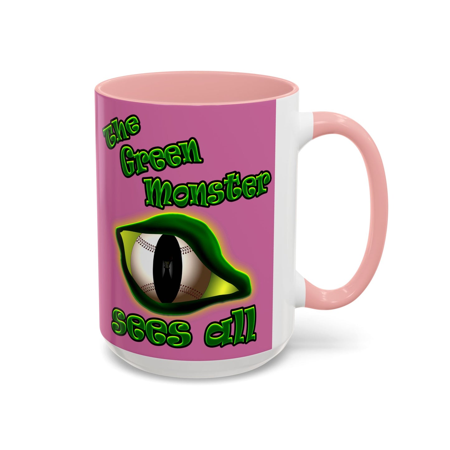 green monster - Accent Mug (light pink)