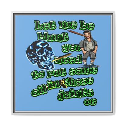 og - framed canvas art (light blue)