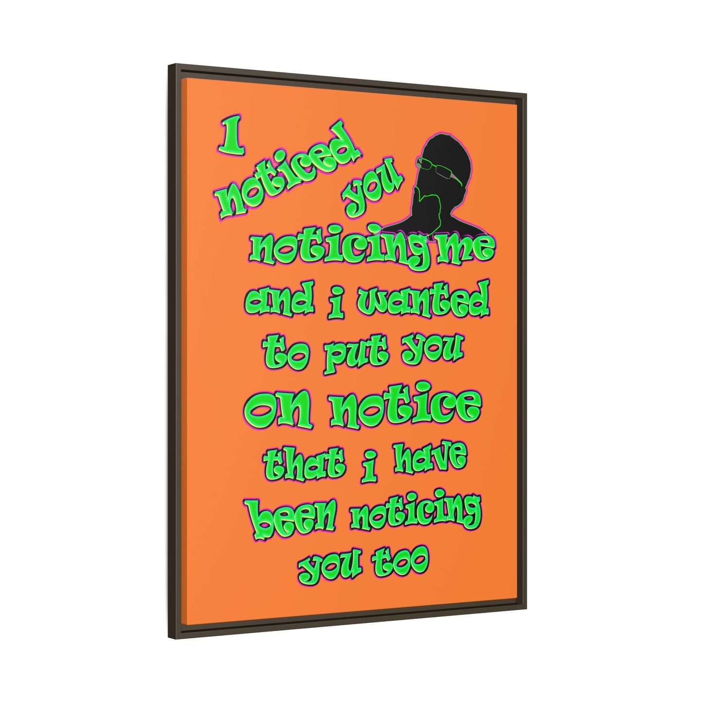 noticed you noticing - framed canvas art (crusta)