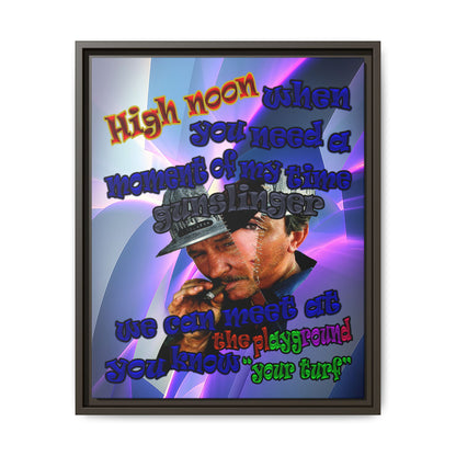 high noon - framed canvas art (grey-pink wave)