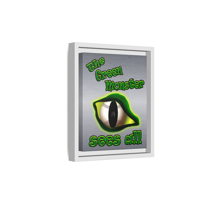 green monster - framed canvas art (brushed nickel)