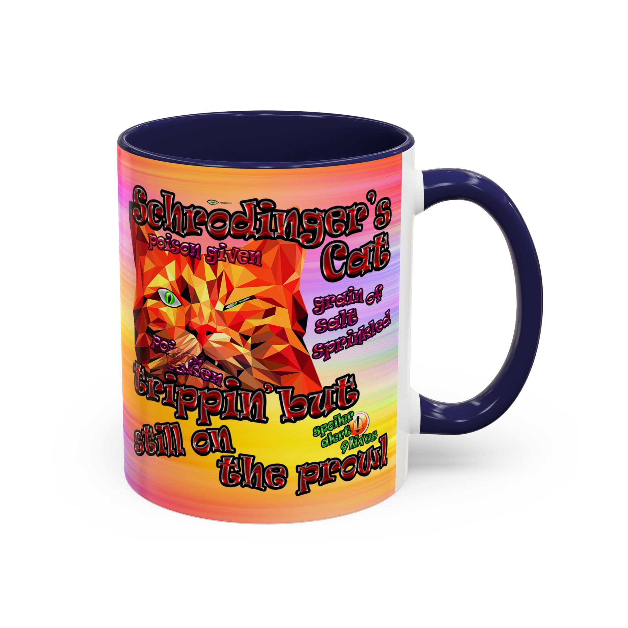 schrodinger's cat - Accent Mug (color blur)