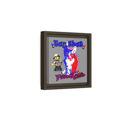 tag that - framed canvas art (grey)