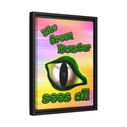 green monster - framed canvas art (color blur)