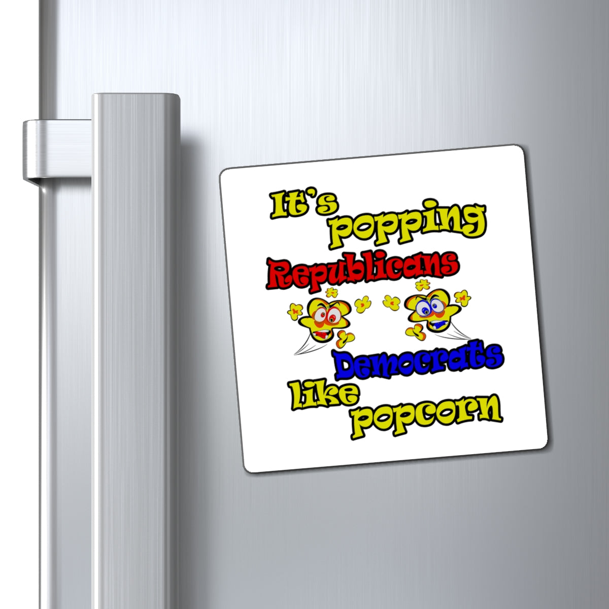 popping like popcorn - Magnets - (white)