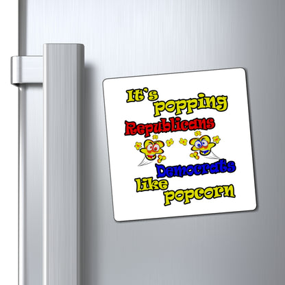 popping like popcorn - Magnets - (white)