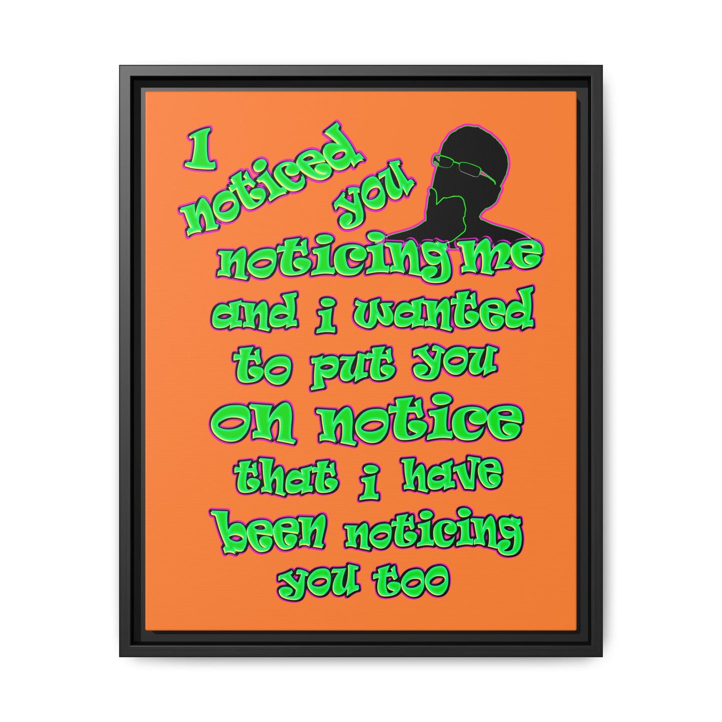 noticed you noticing - framed canvas art (crusta)