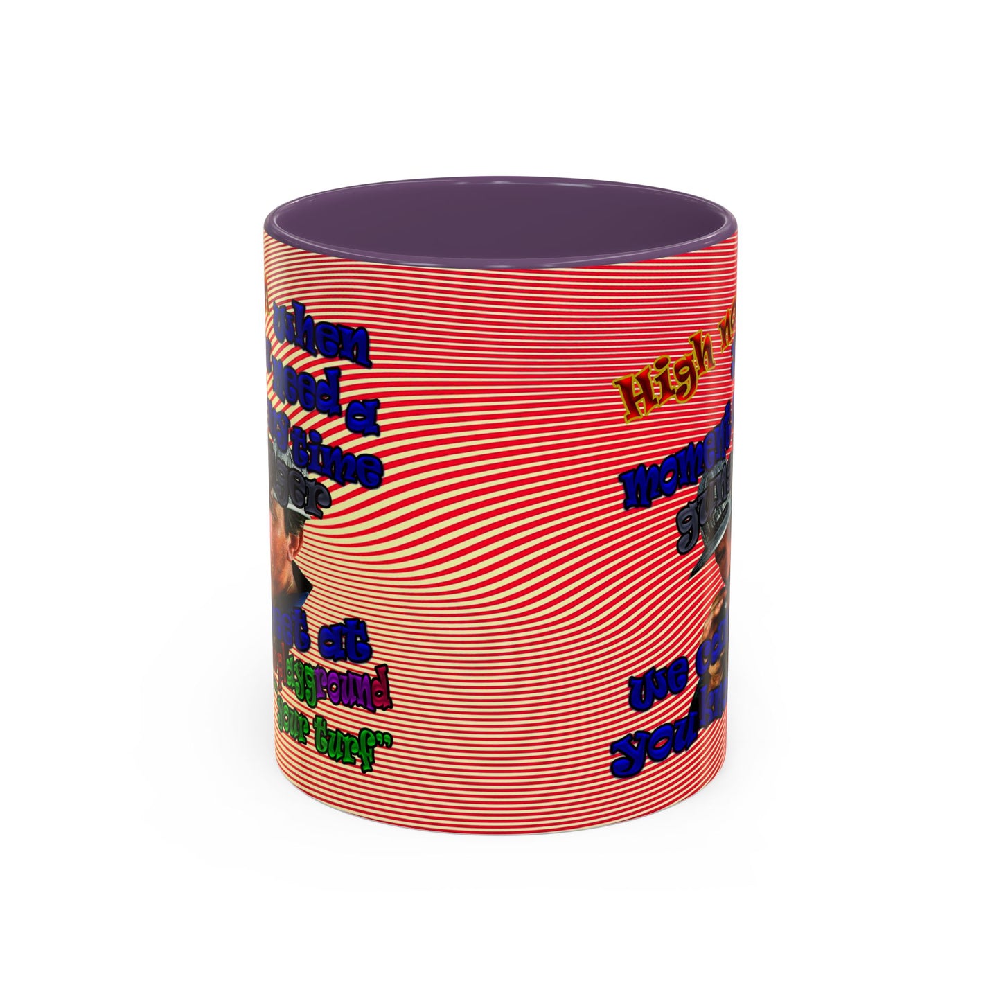 high noon - Accent Mug (yellow-orange wave)