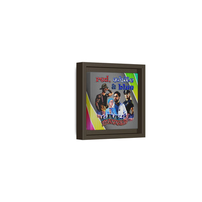 rw&b lives matter - framed canvas art (rainbow split)