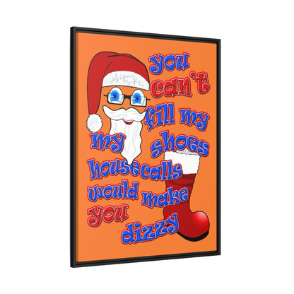 santa's shoes - framed canvas art (crusta)