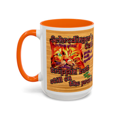 schrodinger's cat - Accent Mug (butterscotch wood finish)
