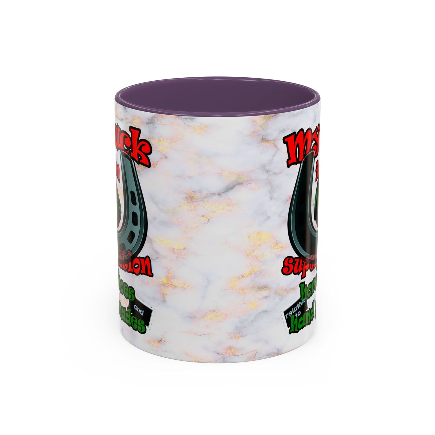 my luck - Accent Mug (white marble)