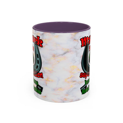 my luck - Accent Mug (white marble)