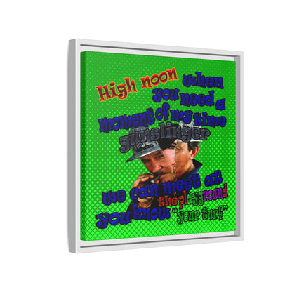 high noon - framed canvas art (logo green)
